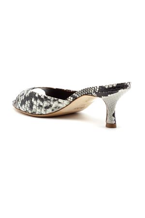 Python Print Leather Mule Sandal JULIE DEE | VE112ROCCIA